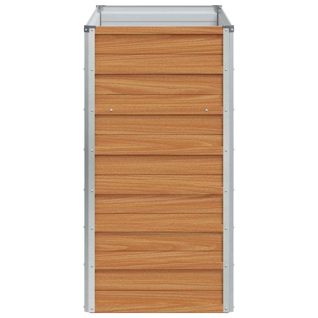 vidaXL Hochbeet Hellbraun 100 x 40 x 77 cm Verzinkter Stahl