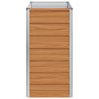 vidaXL Hochbeet Hellbraun 100 x 40 x 77 cm Verzinkter Stahl
