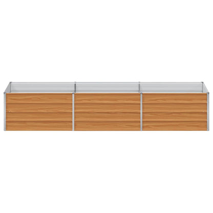 vidaXL Hochbeet Hellbraun 240 x 80 x 45 cm Verzinkter Stahl