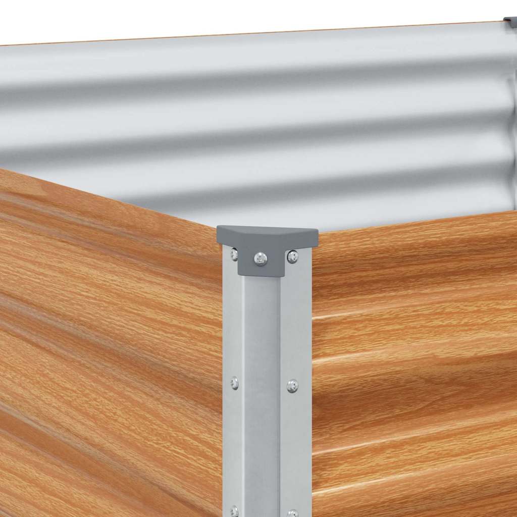 vidaXL Carré potager marron clair 390 x 100 x 68 cm Acier galvanisé