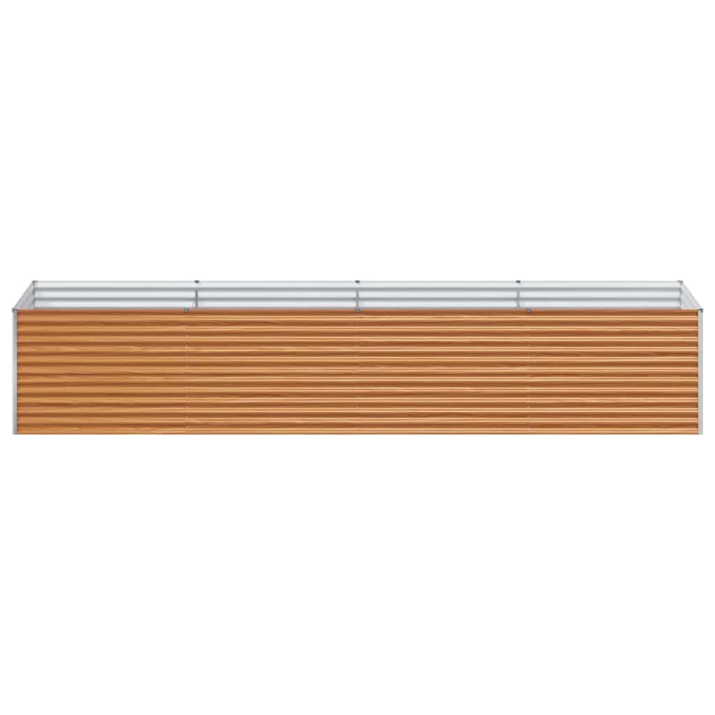 vidaXL Carré potager marron clair 390 x 100 x 68 cm Acier galvanisé
