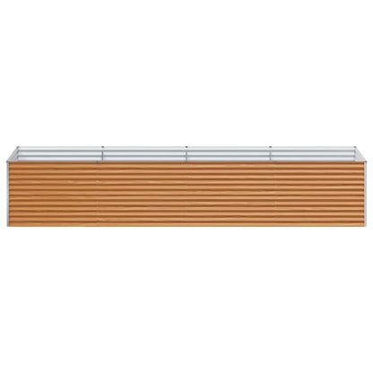 vidaXL Carré potager marron clair 390 x 100 x 68 cm Acier galvanisé