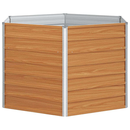 vidaXL Carré potager de jardin Marron clair 129 x 129 x 77 cm Acier galvanisé