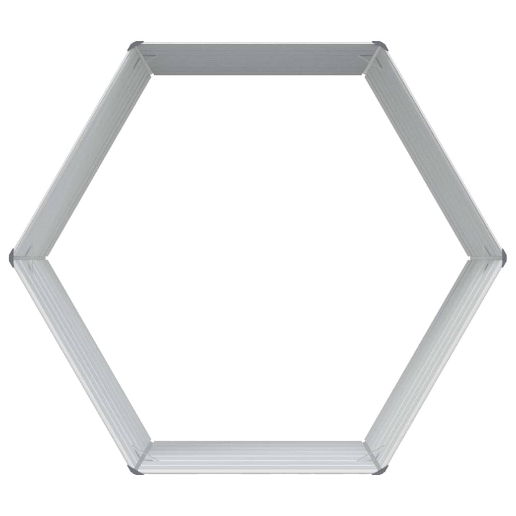vidaXL Carré potager de jardin Marron clair 129 x 129 x 77 cm Acier galvanisé