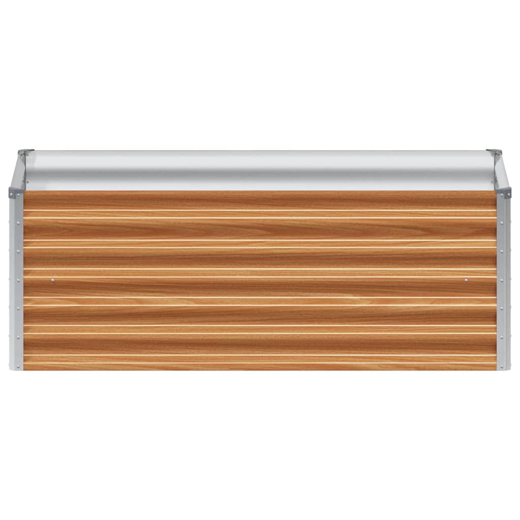 vidaXL Carré potager marron clair 98 x 50 x 36 cm Acier galvanisé