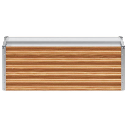 vidaXL Carré potager marron clair 98 x 50 x 36 cm Acier galvanisé