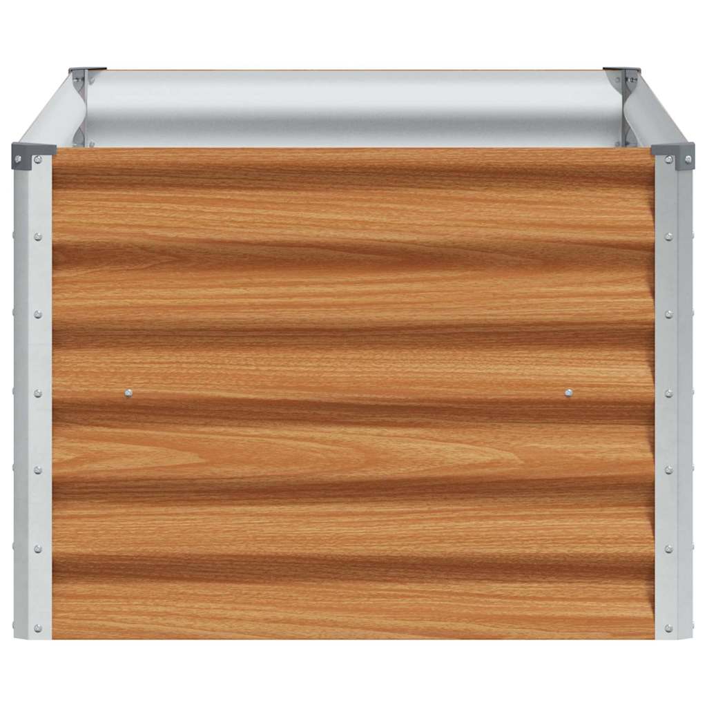 vidaXL Carré potager marron clair 98 x 50 x 36 cm Acier galvanisé