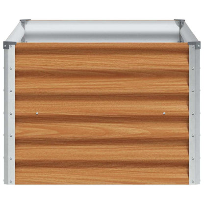vidaXL Carré potager marron clair 98 x 50 x 36 cm Acier galvanisé