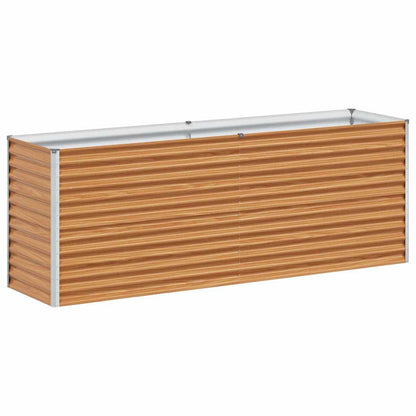 vidaXL Carré potager marron clair 195 x 50 x 68 cm Acier galvanisé