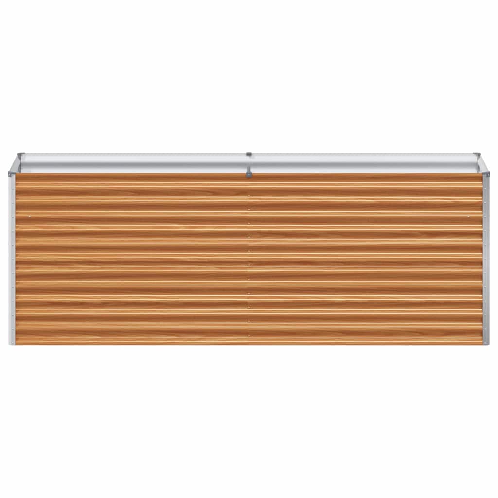 vidaXL Carré potager marron clair 195 x 50 x 68 cm Acier galvanisé