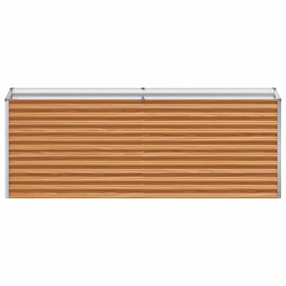 vidaXL Carré potager marron clair 195 x 50 x 68 cm Acier galvanisé