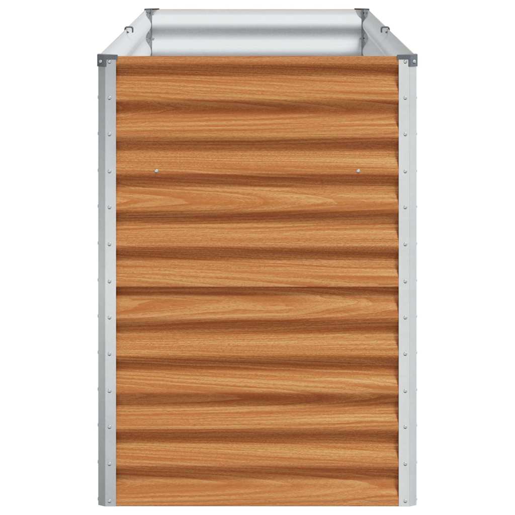 vidaXL Carré potager marron clair 195 x 50 x 68 cm Acier galvanisé