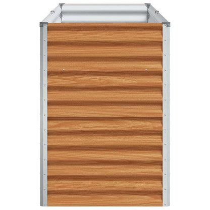 vidaXL Carré potager marron clair 195 x 50 x 68 cm Acier galvanisé