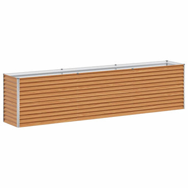 vidaXL Jardinière surélevée marron clair 290 x 50 x 68 cm Acier galvanisé
