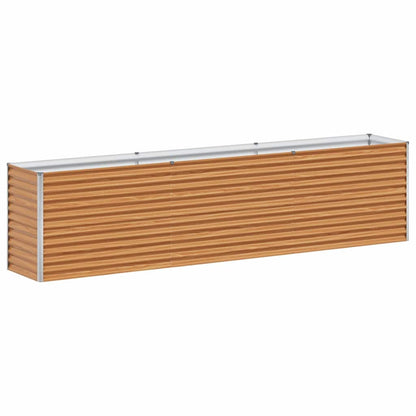 vidaXL Jardinière surélevée marron clair 290 x 50 x 68 cm Acier galvanisé
