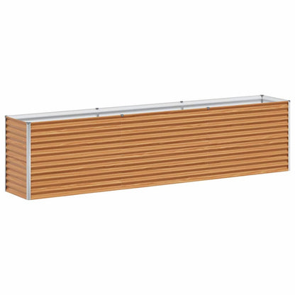 vidaXL Jardinière surélevée marron clair 290 x 50 x 68 cm Acier galvanisé