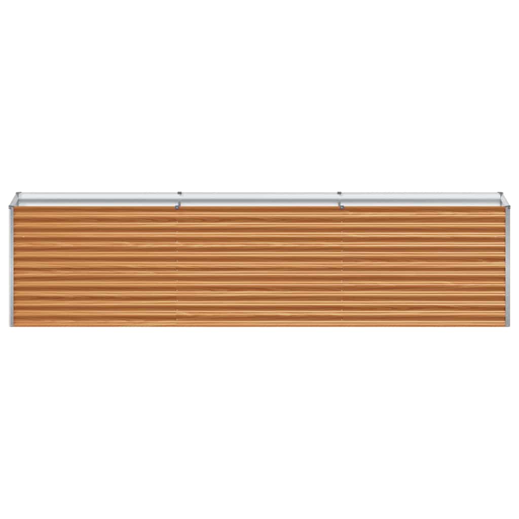 vidaXL Jardinière surélevée marron clair 290 x 50 x 68 cm Acier galvanisé