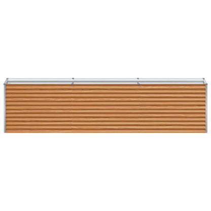 vidaXL Jardinière surélevée marron clair 290 x 50 x 68 cm Acier galvanisé