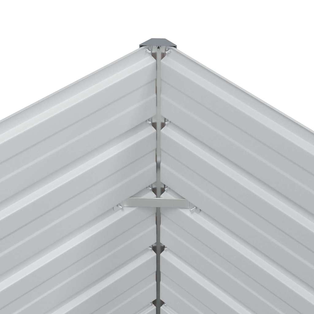 vidaXL Hochbeet Hellbraun 100 x 100 x 77 cm Verzinkter Stahl