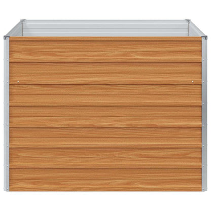 vidaXL Hochbeet Hellbraun 100 x 100 x 77 cm Verzinkter Stahl