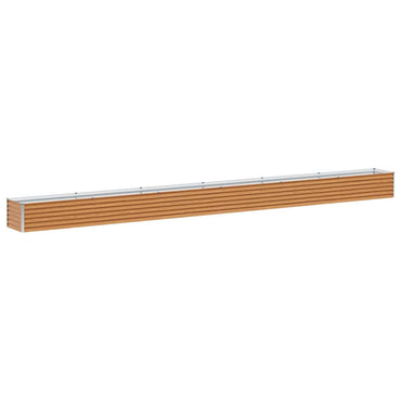 vidaXL Carré potager marron clair 582 x 50 x 36 cm Acier galvanisé