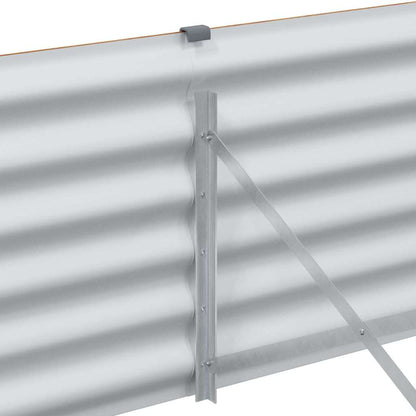 Hochbeet Hellbraun 98 x 100 x 36 cm Verzinkter Stahl