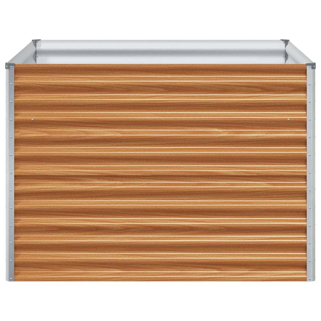 vidaXL Carré potager marron clair 98 x 100 x 68 cm acier galvanisé