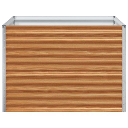 vidaXL Carré potager marron clair 98 x 100 x 68 cm acier galvanisé
