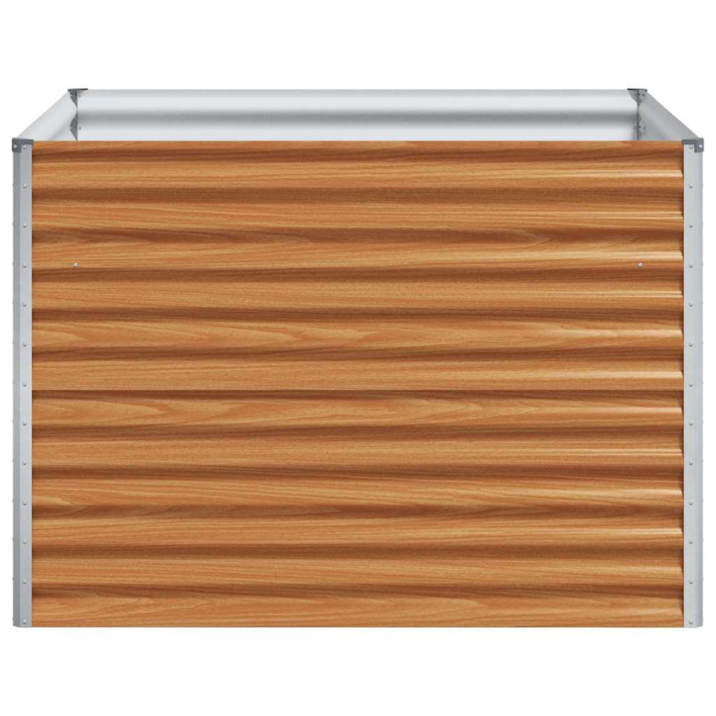 vidaXL Carré potager marron clair 98 x 100 x 68 cm acier galvanisé