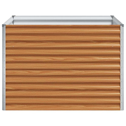 vidaXL Carré potager marron clair 98 x 100 x 68 cm acier galvanisé