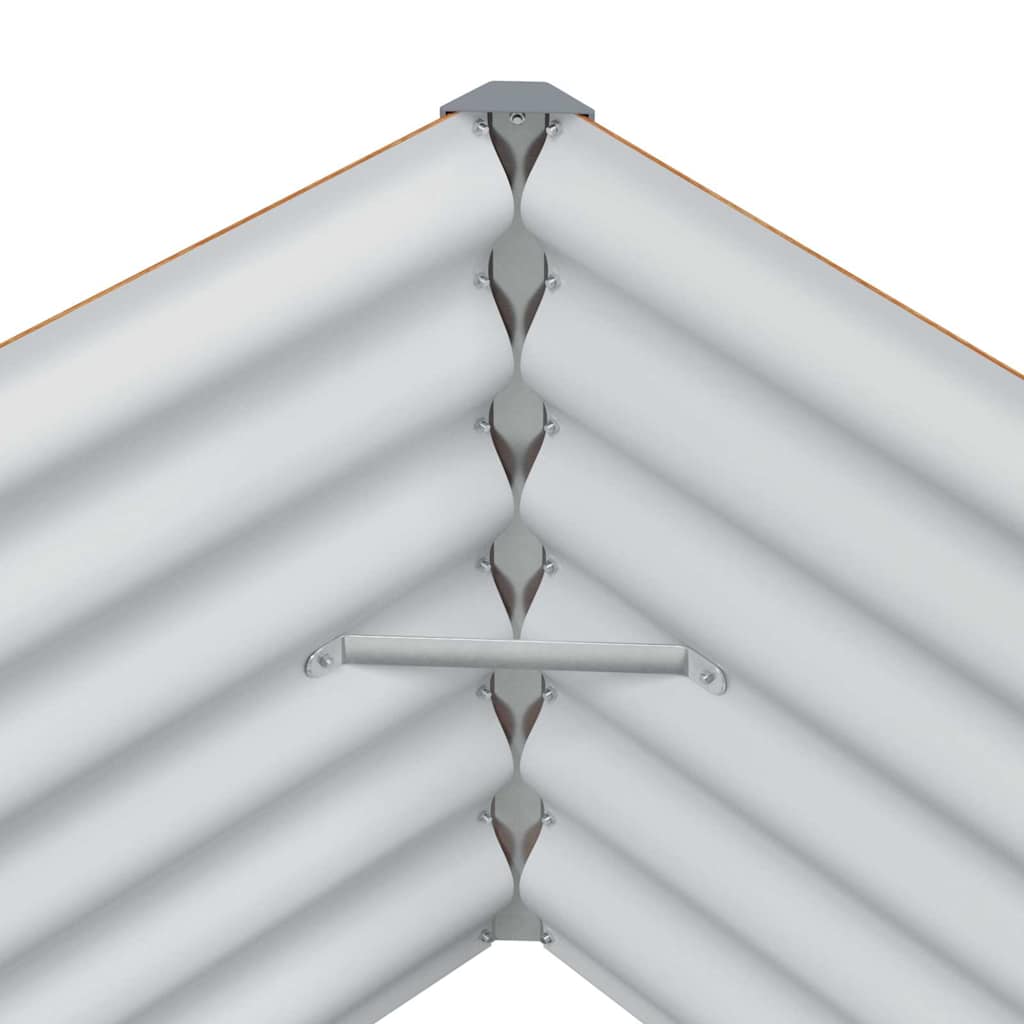 vidaXL Carré potager marron clair 390 x 50 x 36 cm Acier galvanisé