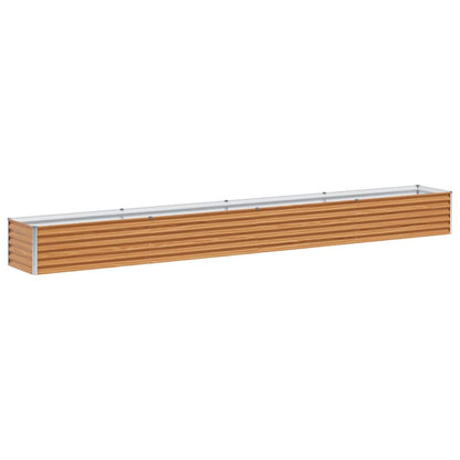 vidaXL Carré potager marron clair 390 x 50 x 36 cm Acier galvanisé