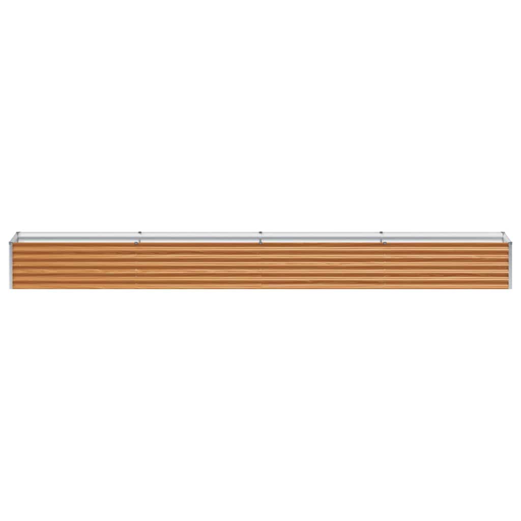 vidaXL Carré potager marron clair 390 x 50 x 36 cm Acier galvanisé