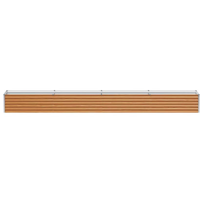 vidaXL Carré potager marron clair 390 x 50 x 36 cm Acier galvanisé
