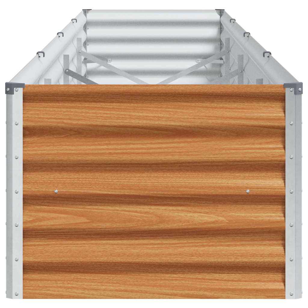 vidaXL Carré potager marron clair 390 x 50 x 36 cm Acier galvanisé