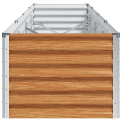 vidaXL Carré potager marron clair 390 x 50 x 36 cm Acier galvanisé
