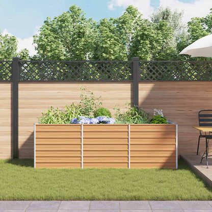 vidaXL Hochbeet Hellbraun 240 x 80 x 77 cm Verzinkter Stahl