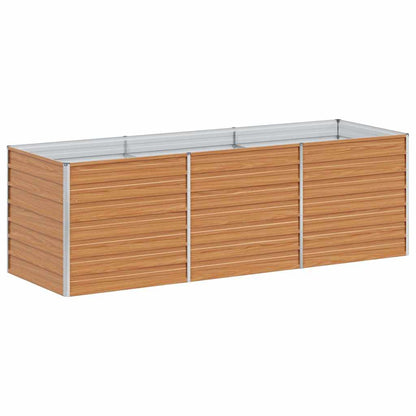 vidaXL Hochbeet Hellbraun 240 x 80 x 77 cm Verzinkter Stahl