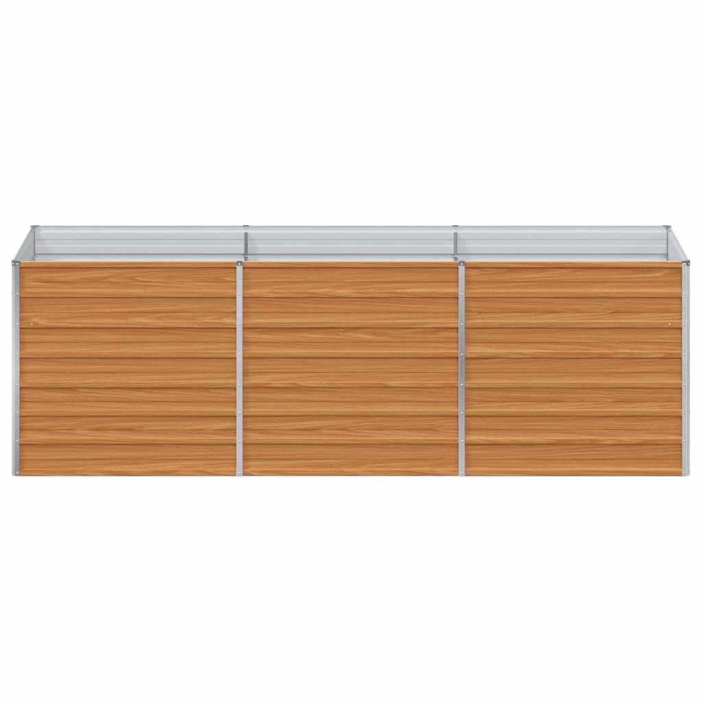 vidaXL Hochbeet Hellbraun 240 x 80 x 77 cm Verzinkter Stahl