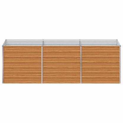 vidaXL Hochbeet Hellbraun 240 x 80 x 77 cm Verzinkter Stahl
