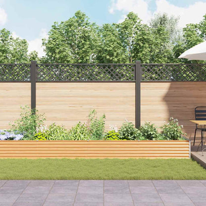 vidaXL Carré potager marron clair 970 x 100 x 36 cm Acier galvanisé