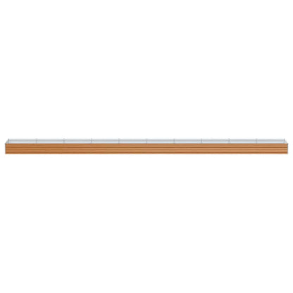vidaXL Carré potager marron clair 970 x 100 x 36 cm Acier galvanisé