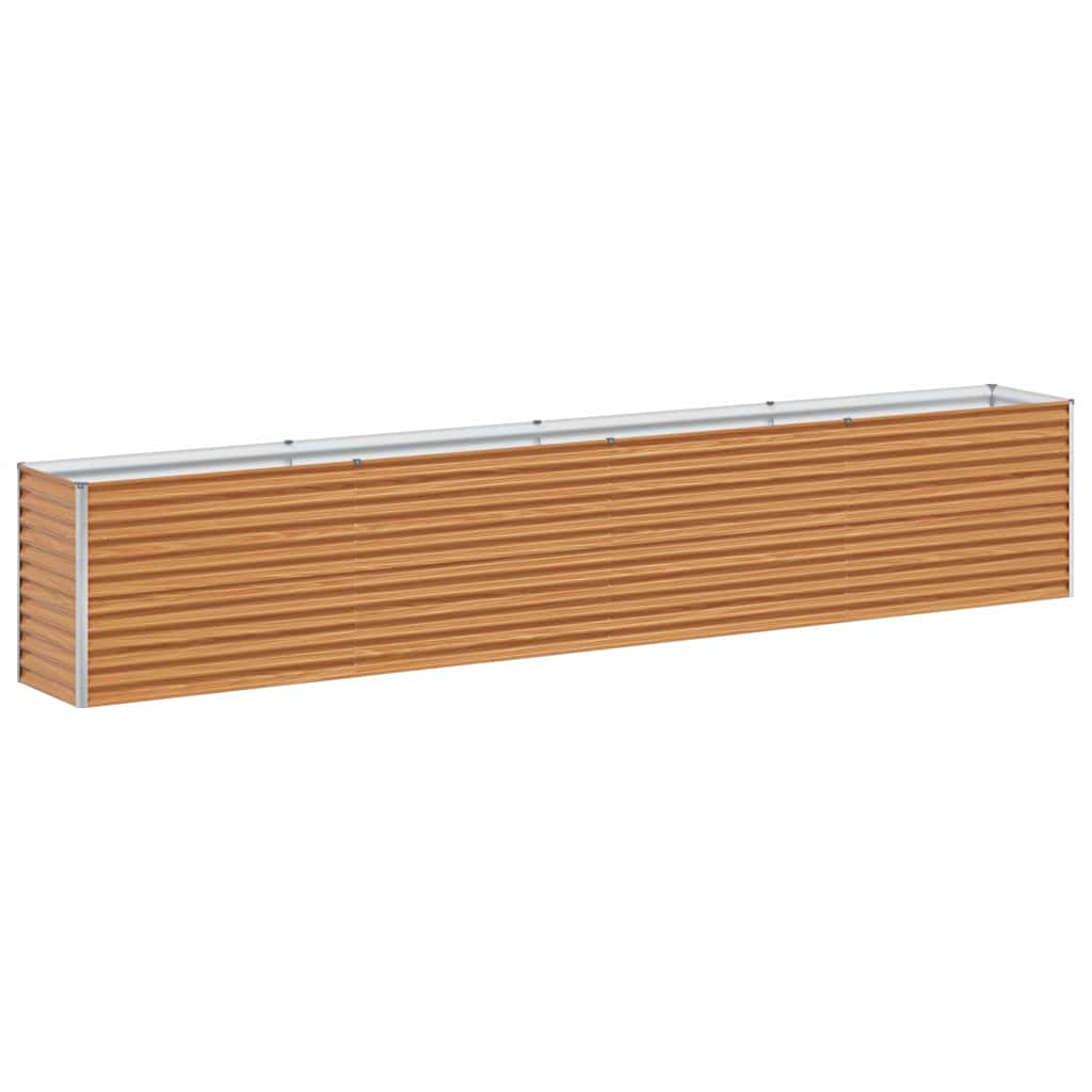 vidaXL Carré potager marron clair 390 x 50 x 68 cm Acier galvanisé