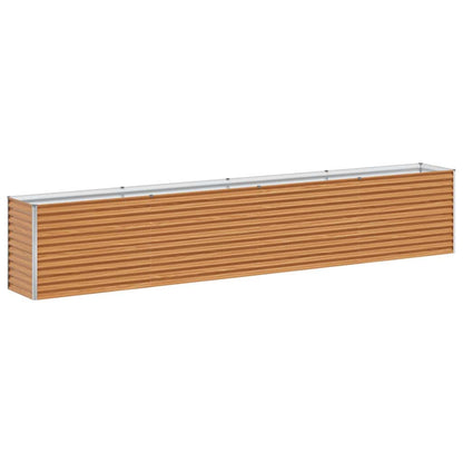 vidaXL Carré potager marron clair 390 x 50 x 68 cm Acier galvanisé