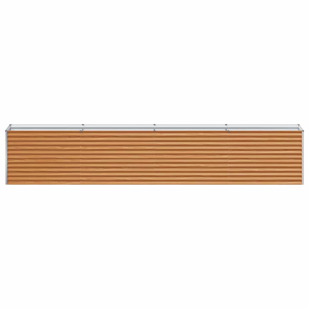 vidaXL Carré potager marron clair 390 x 50 x 68 cm Acier galvanisé