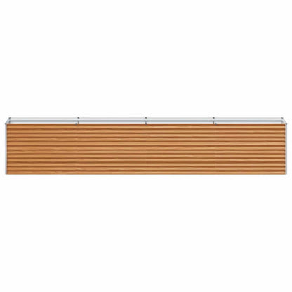 vidaXL Carré potager marron clair 390 x 50 x 68 cm Acier galvanisé