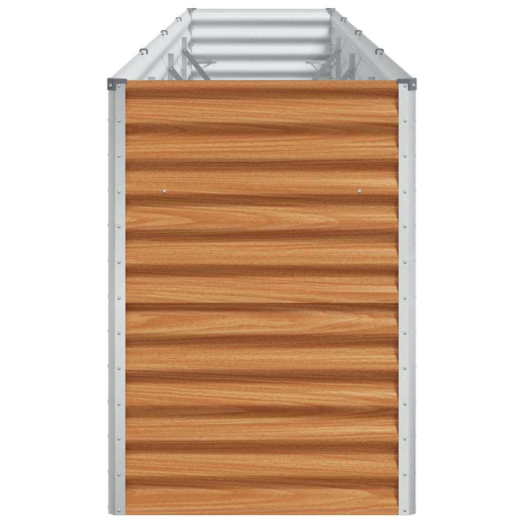 vidaXL Carré potager marron clair 390 x 50 x 68 cm Acier galvanisé