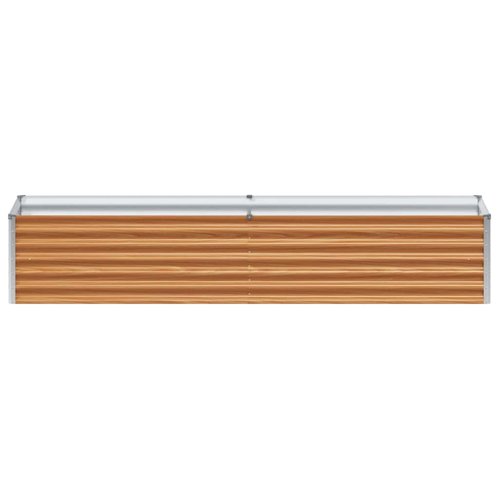 vidaXL Carré potager marron clair 195 x 50 x 36 cm Acier galvanisé
