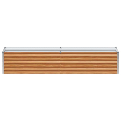 vidaXL Carré potager marron clair 195 x 50 x 36 cm Acier galvanisé