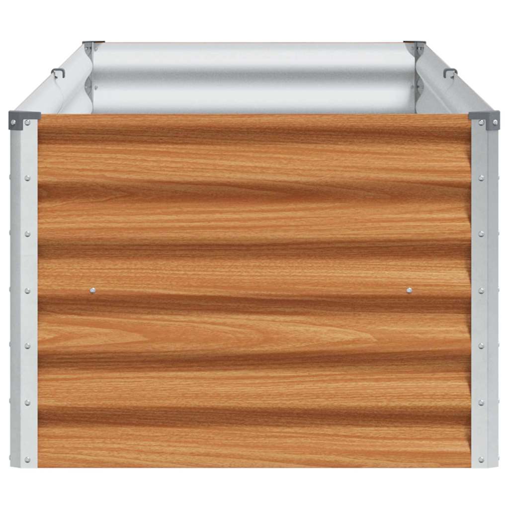 vidaXL Carré potager marron clair 195 x 50 x 36 cm Acier galvanisé